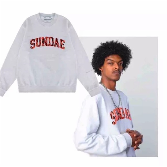 Sundae School Uniform Fleece Arch Crewneck Sweatshirt - Picture 1 of 11